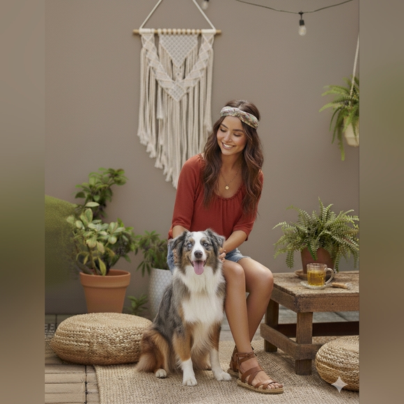 🌿Christopher and Banks Womens Red Large Elastic Scoop Neck Top - Picture 9 of 11